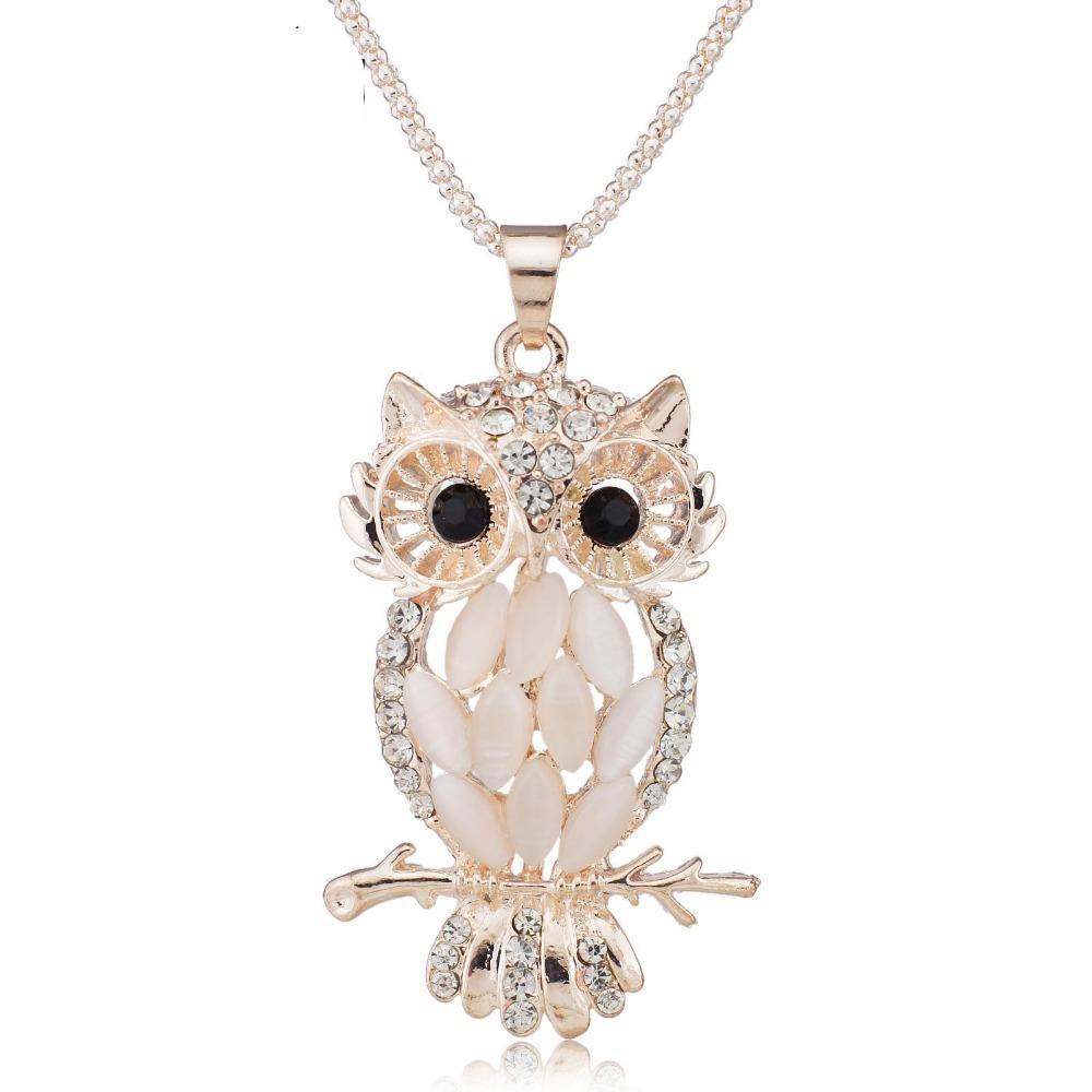 Owl Crystal Charming Flossy Necklaces - Edobruce1989