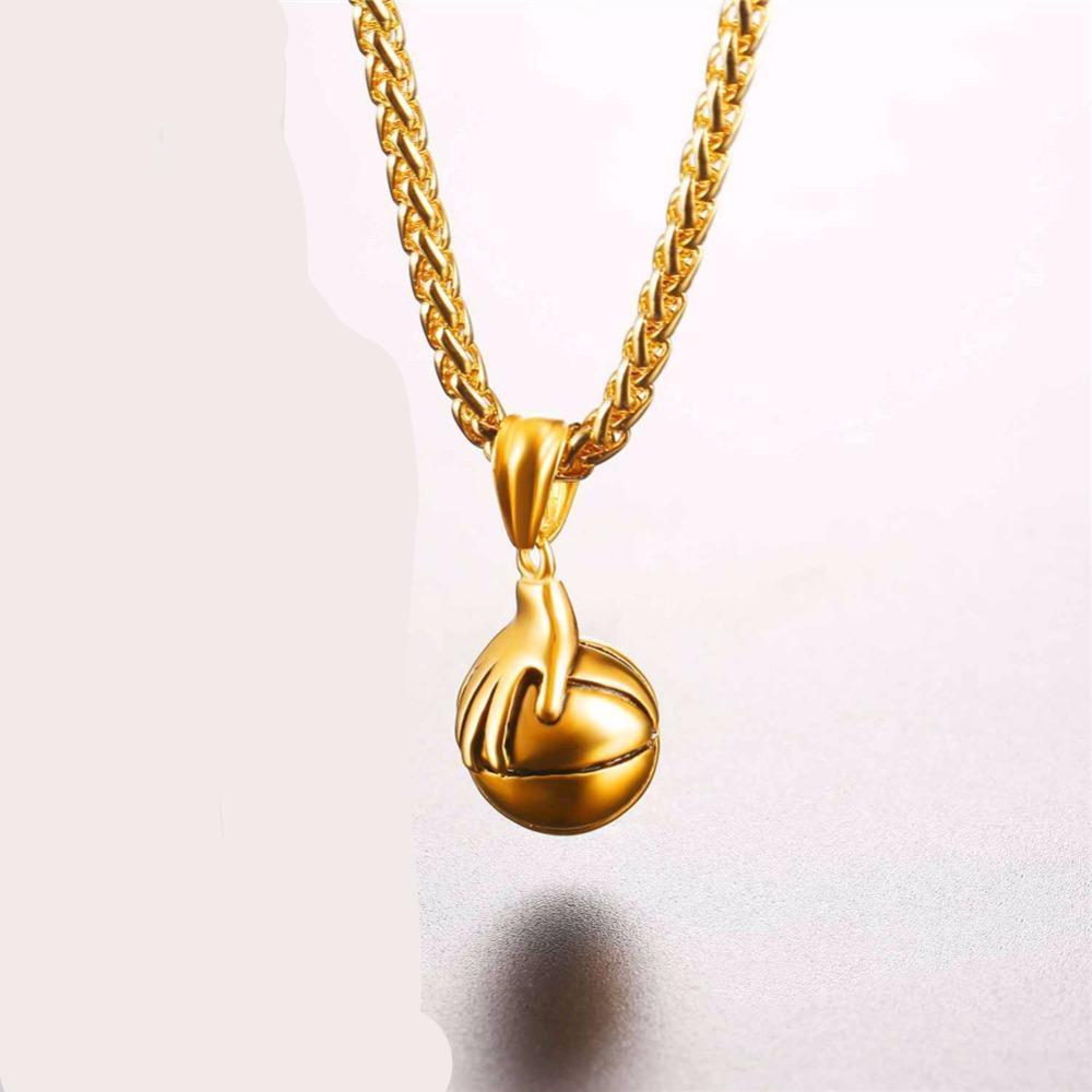 The Ball Design Sports Fashion Gold Color Stainless Steel Chain - Edobruce1989