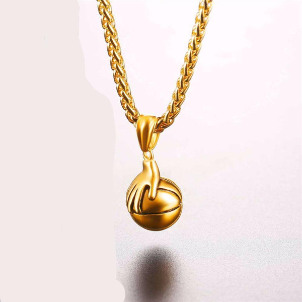 The Ball Design Sports Fashion Gold Color Stainless Steel Chain - Edobruce1989