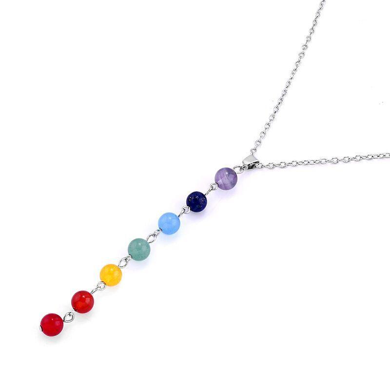 Spiritual Beads Chakra Pendant Yoga Long Tassel Chain Necklace For Women - Edobruce1989