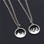 Minimalist Mountain Top Pendant Necklace Hiking - Edobruce1989