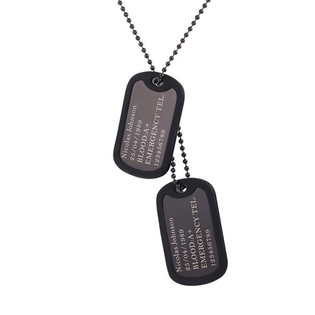 Personalized Dog Tag Men Chain Jewelry Fathers Day Gift - Edobruce1989
