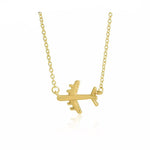 Tiny Airplane Pendant Necklace Plane Charm Necklace Travel Jewelry - Edobruce1989