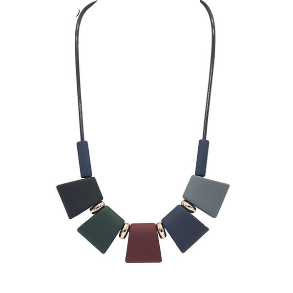Geometry Resin Choker with New Beads Statement Necklaces & pendants - Edobruce1989